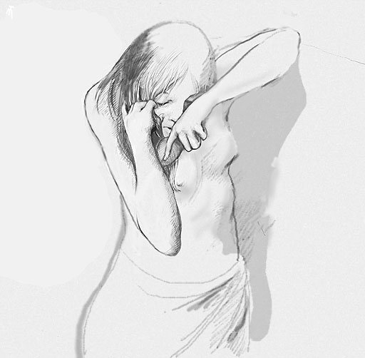 Photoshop drawing: Girl sketch